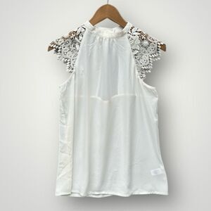 5 for $45 Express Lace Top Blouse Shirt Size S White
